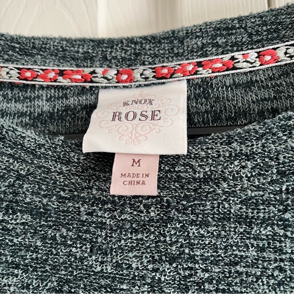 Knox Rose green boho style knit top - Picture 3 of 4